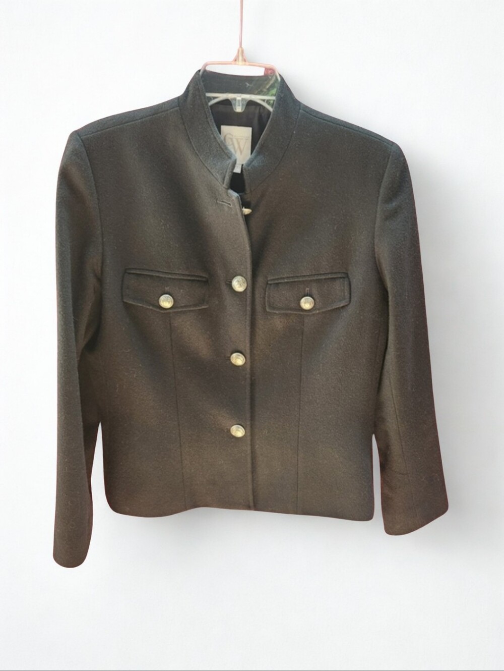 Clifford and Wills Black Military-Style Wool Blazer Women's Size 12